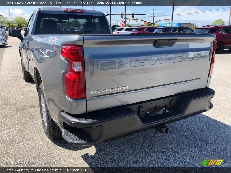 Satin Steel Metallic / Jet Black 2021 Chevrolet Silverado 1500 WT Regular Cab 4x4