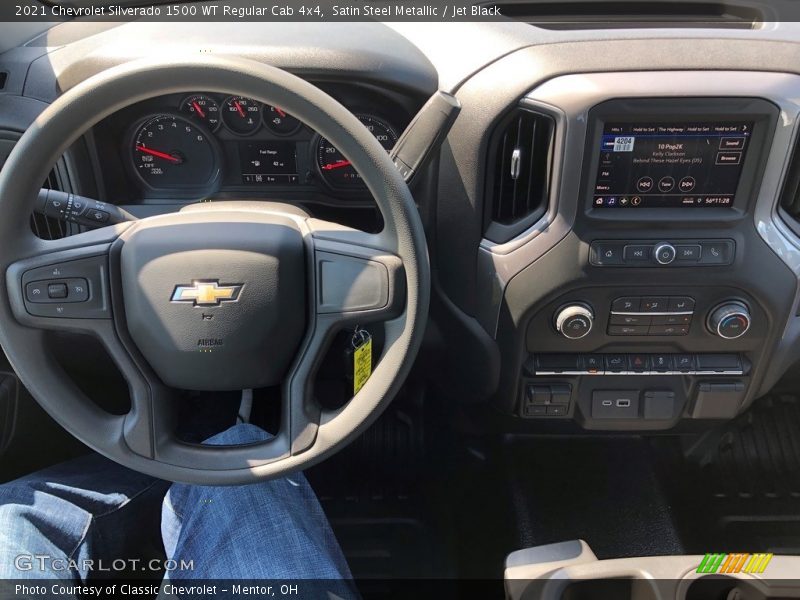 Satin Steel Metallic / Jet Black 2021 Chevrolet Silverado 1500 WT Regular Cab 4x4