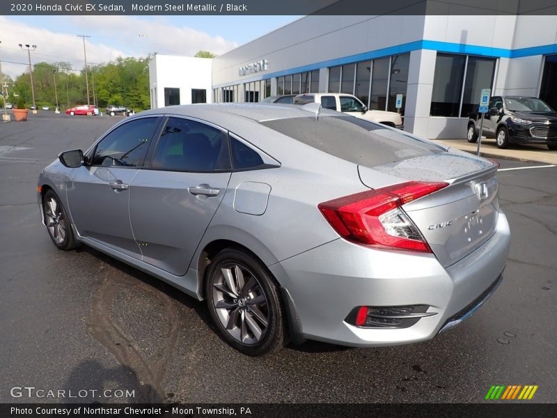 Modern Steel Metallic / Black 2020 Honda Civic EX Sedan