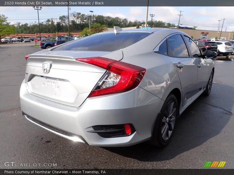 Modern Steel Metallic / Black 2020 Honda Civic EX Sedan