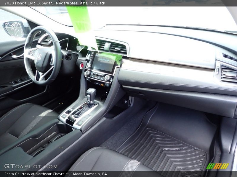Modern Steel Metallic / Black 2020 Honda Civic EX Sedan