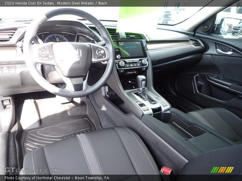 Modern Steel Metallic / Black 2020 Honda Civic EX Sedan