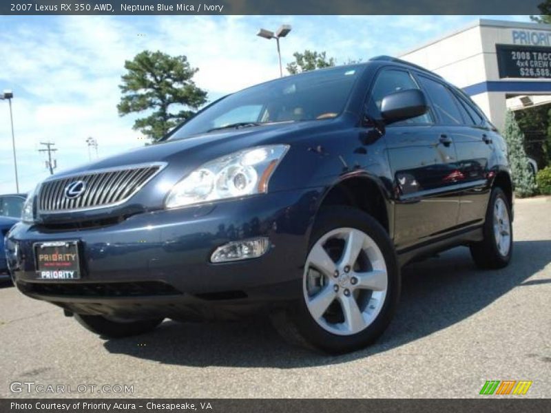Neptune Blue Mica / Ivory 2007 Lexus RX 350 AWD