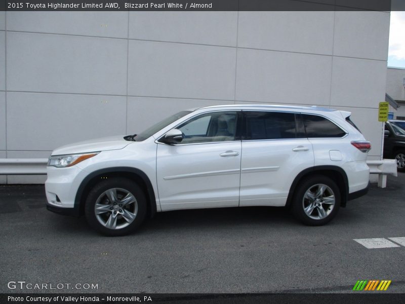 Blizzard Pearl White / Almond 2015 Toyota Highlander Limited AWD