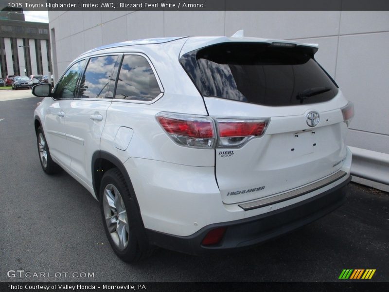 Blizzard Pearl White / Almond 2015 Toyota Highlander Limited AWD