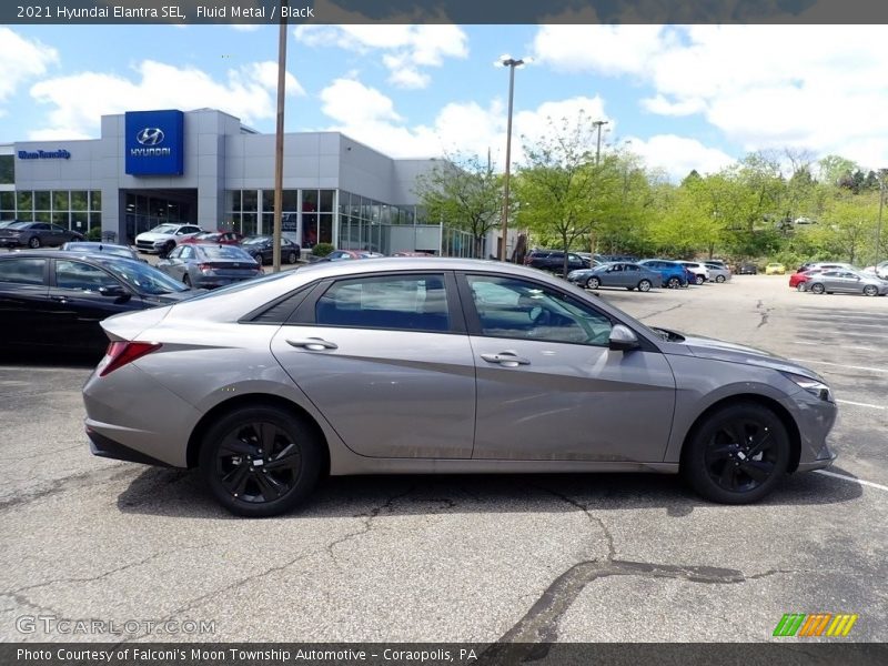 Fluid Metal / Black 2021 Hyundai Elantra SEL