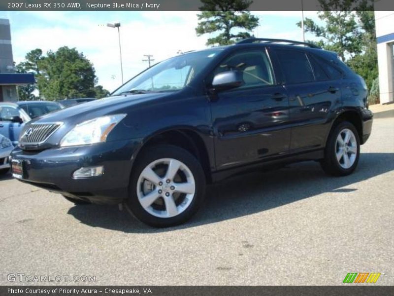 Neptune Blue Mica / Ivory 2007 Lexus RX 350 AWD