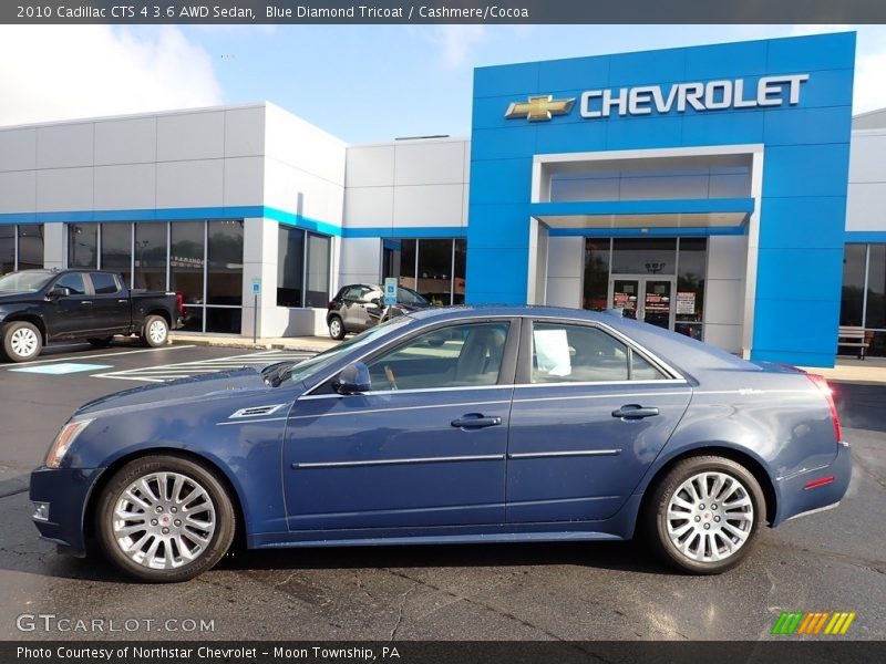 Blue Diamond Tricoat / Cashmere/Cocoa 2010 Cadillac CTS 4 3.6 AWD Sedan