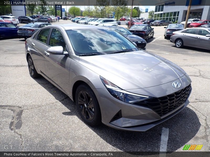 Fluid Metal / Black 2021 Hyundai Elantra SEL