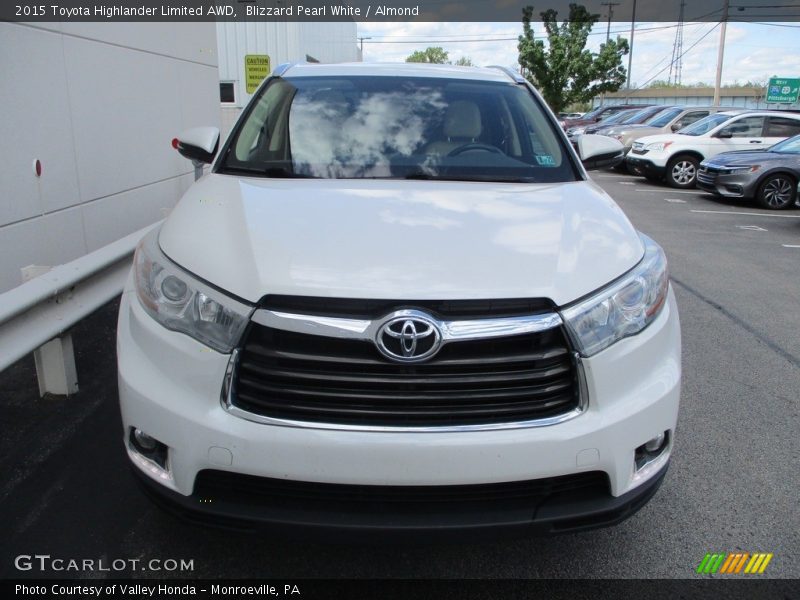 Blizzard Pearl White / Almond 2015 Toyota Highlander Limited AWD