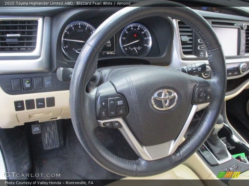 Blizzard Pearl White / Almond 2015 Toyota Highlander Limited AWD