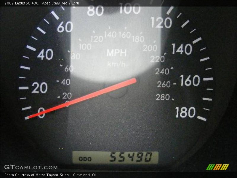 Absolutely Red / Ecru 2002 Lexus SC 430