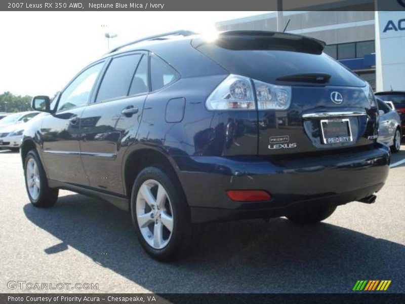Neptune Blue Mica / Ivory 2007 Lexus RX 350 AWD