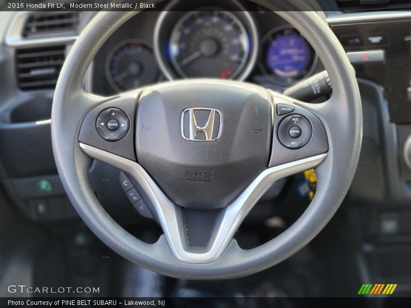 Modern Steel Metallic / Black 2016 Honda Fit LX
