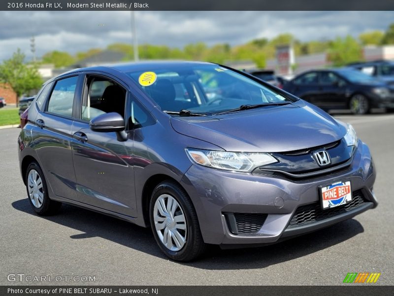 Modern Steel Metallic / Black 2016 Honda Fit LX