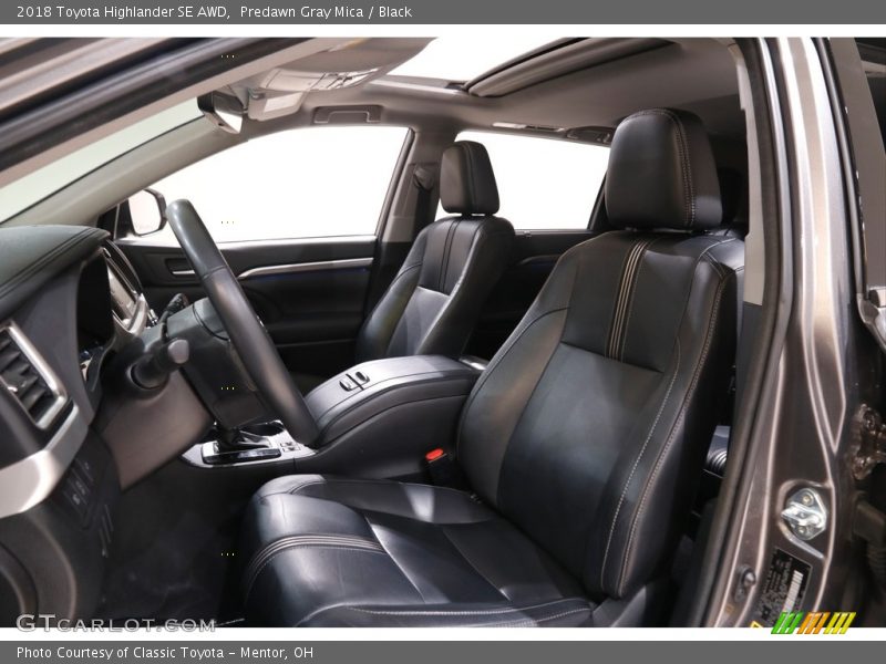 Predawn Gray Mica / Black 2018 Toyota Highlander SE AWD