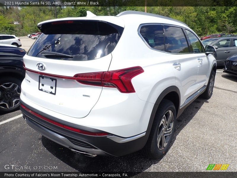 Quartz White / Black 2021 Hyundai Santa Fe SEL AWD