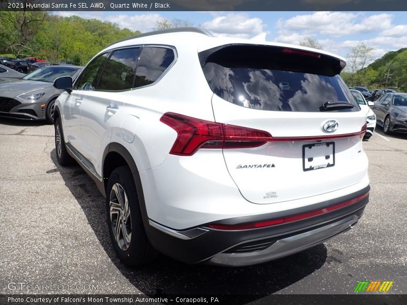 Quartz White / Black 2021 Hyundai Santa Fe SEL AWD