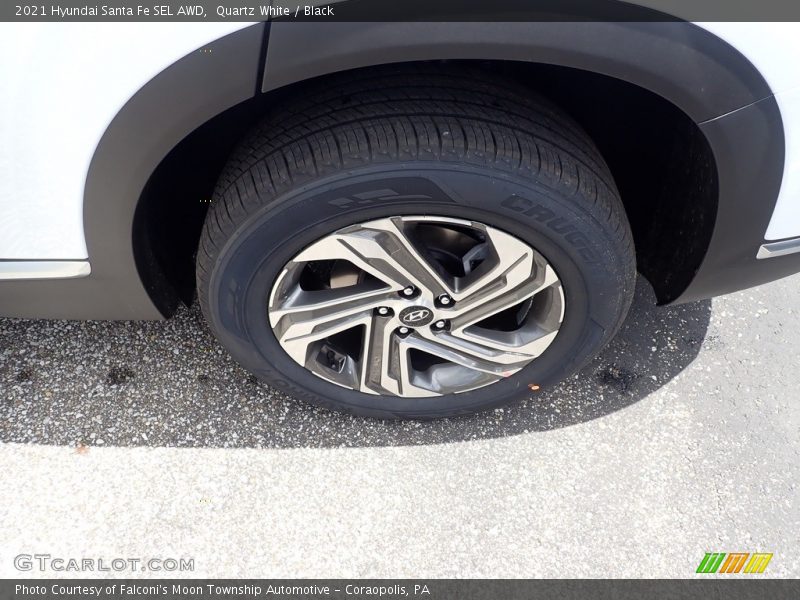Quartz White / Black 2021 Hyundai Santa Fe SEL AWD
