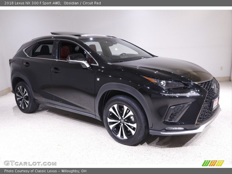 Obsidian / Circuit Red 2018 Lexus NX 300 F Sport AWD