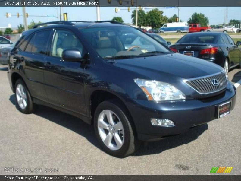 Neptune Blue Mica / Ivory 2007 Lexus RX 350 AWD