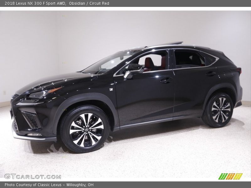 Obsidian / Circuit Red 2018 Lexus NX 300 F Sport AWD