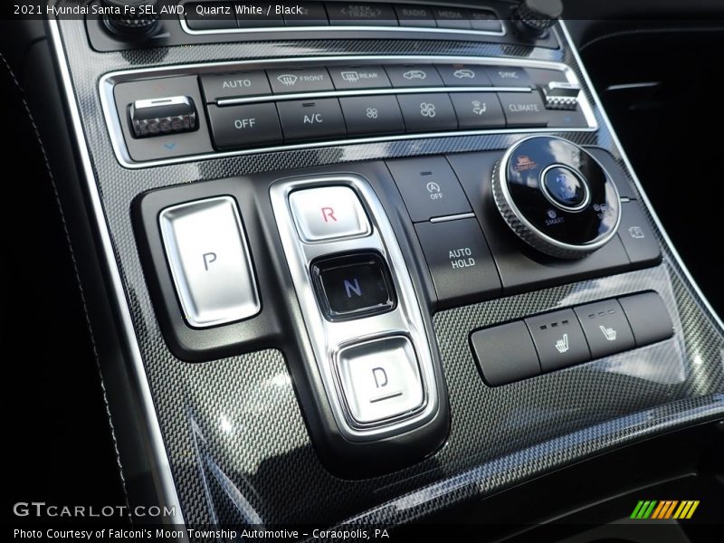 Controls of 2021 Santa Fe SEL AWD