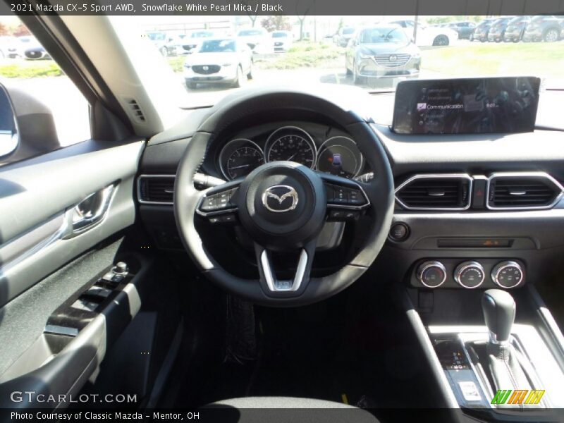 Snowflake White Pearl Mica / Black 2021 Mazda CX-5 Sport AWD