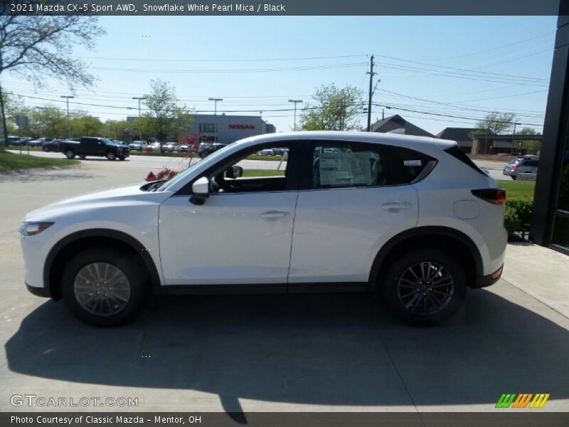 Snowflake White Pearl Mica / Black 2021 Mazda CX-5 Sport AWD
