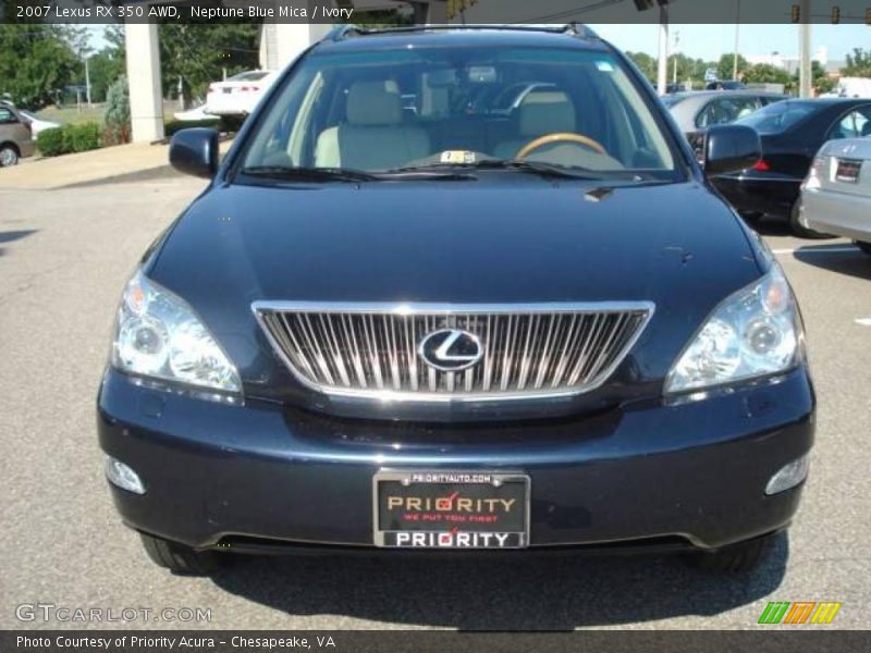 Neptune Blue Mica / Ivory 2007 Lexus RX 350 AWD