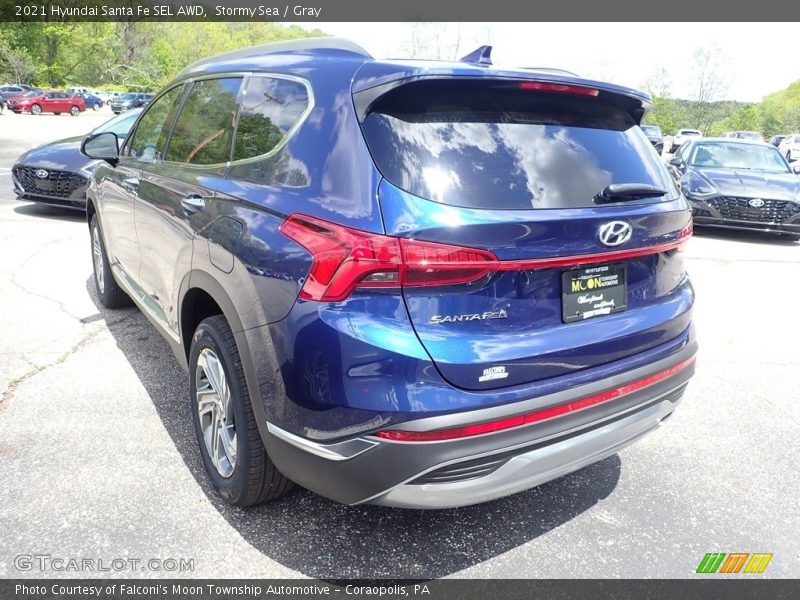 Stormy Sea / Gray 2021 Hyundai Santa Fe SEL AWD
