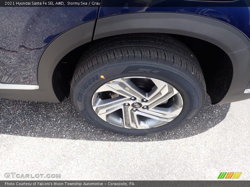 Stormy Sea / Gray 2021 Hyundai Santa Fe SEL AWD