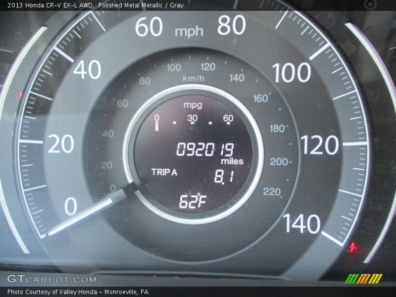 Polished Metal Metallic / Gray 2013 Honda CR-V EX-L AWD