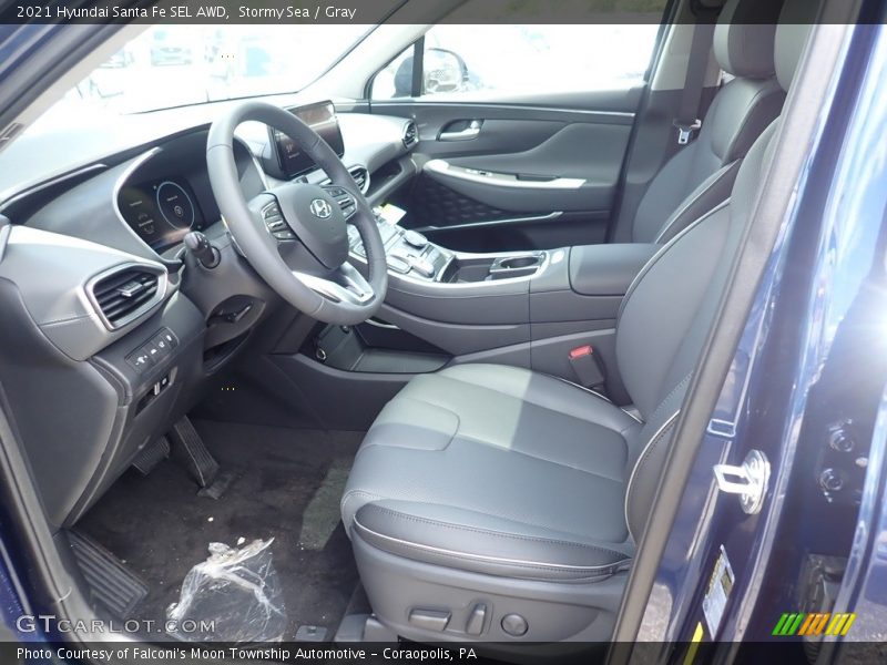 Stormy Sea / Gray 2021 Hyundai Santa Fe SEL AWD