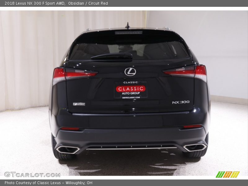 Obsidian / Circuit Red 2018 Lexus NX 300 F Sport AWD