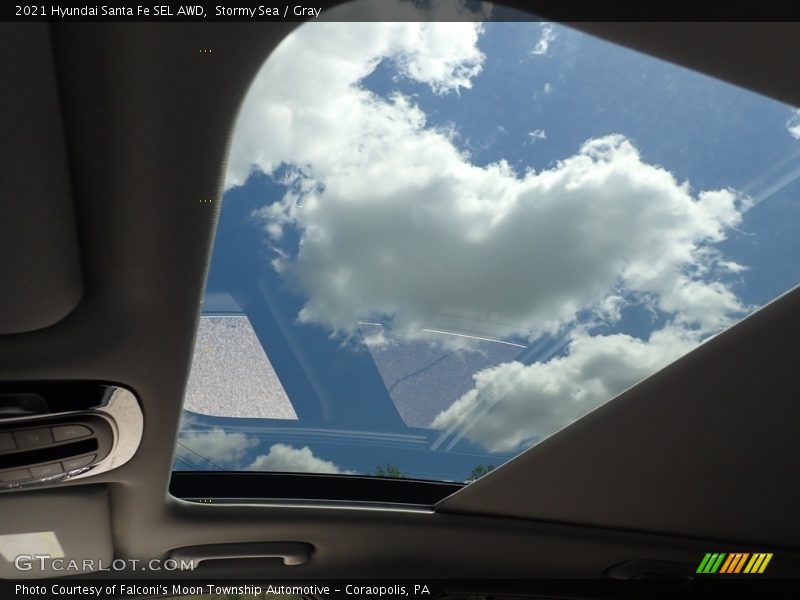 Stormy Sea / Gray 2021 Hyundai Santa Fe SEL AWD
