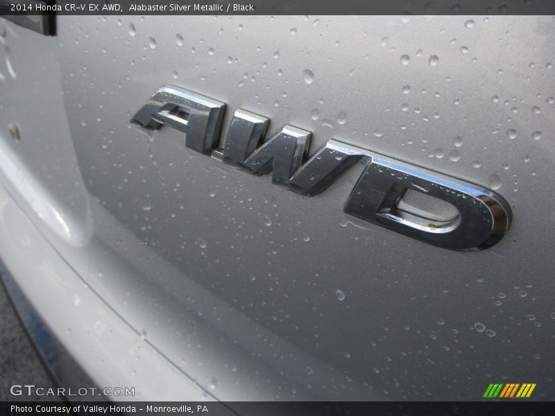 Alabaster Silver Metallic / Black 2014 Honda CR-V EX AWD