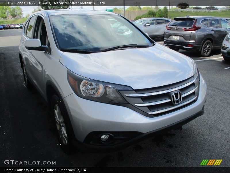 Alabaster Silver Metallic / Black 2014 Honda CR-V EX AWD