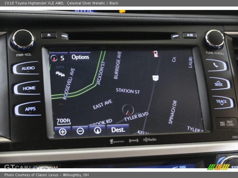 Celestial Silver Metallic / Black 2018 Toyota Highlander XLE AWD