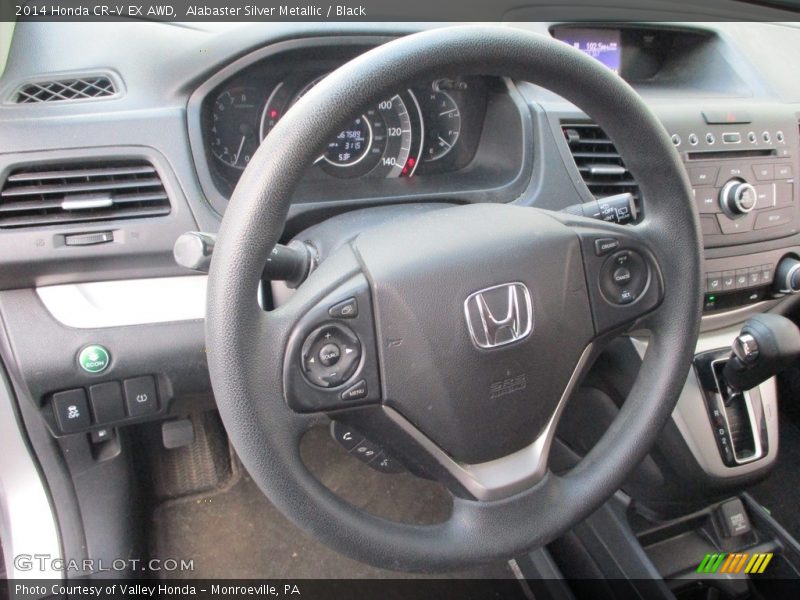 Alabaster Silver Metallic / Black 2014 Honda CR-V EX AWD