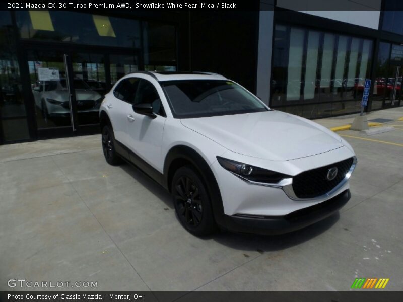 Snowflake White Pearl Mica / Black 2021 Mazda CX-30 Turbo Premium AWD