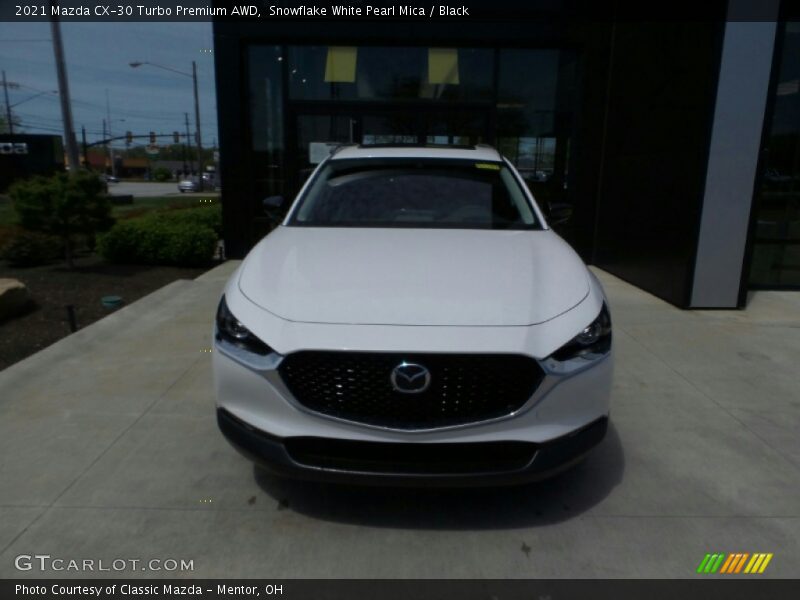 Snowflake White Pearl Mica / Black 2021 Mazda CX-30 Turbo Premium AWD