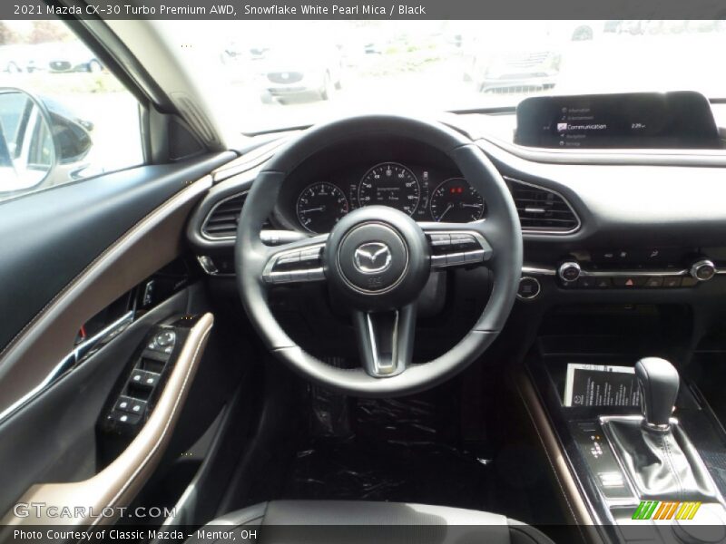 Snowflake White Pearl Mica / Black 2021 Mazda CX-30 Turbo Premium AWD
