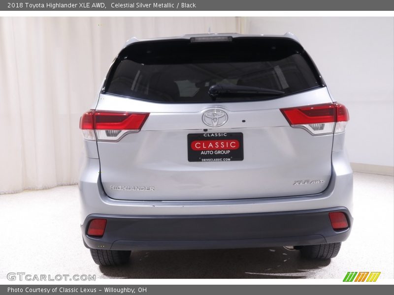 Celestial Silver Metallic / Black 2018 Toyota Highlander XLE AWD