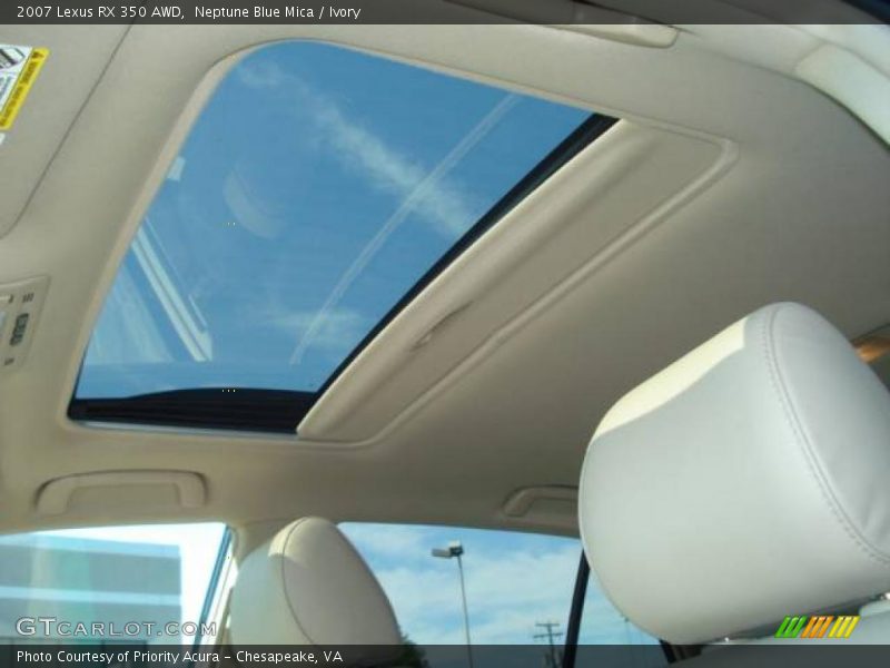 Neptune Blue Mica / Ivory 2007 Lexus RX 350 AWD