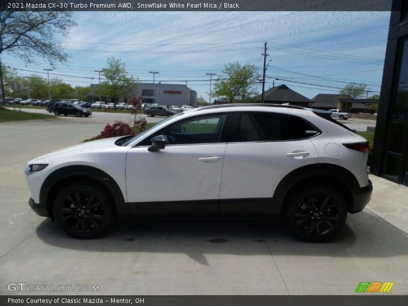 Snowflake White Pearl Mica / Black 2021 Mazda CX-30 Turbo Premium AWD