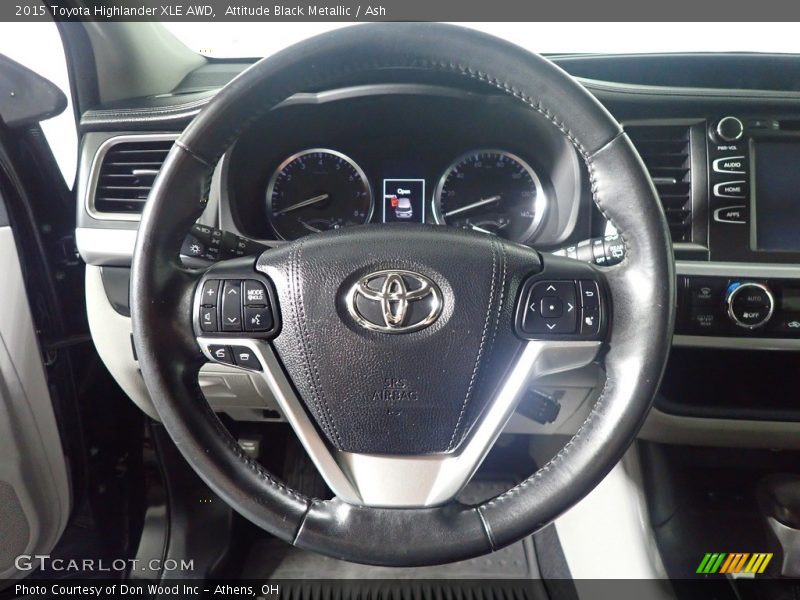 Attitude Black Metallic / Ash 2015 Toyota Highlander XLE AWD