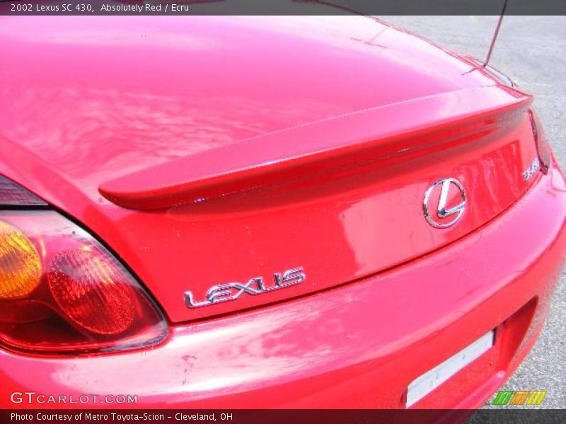 Absolutely Red / Ecru 2002 Lexus SC 430