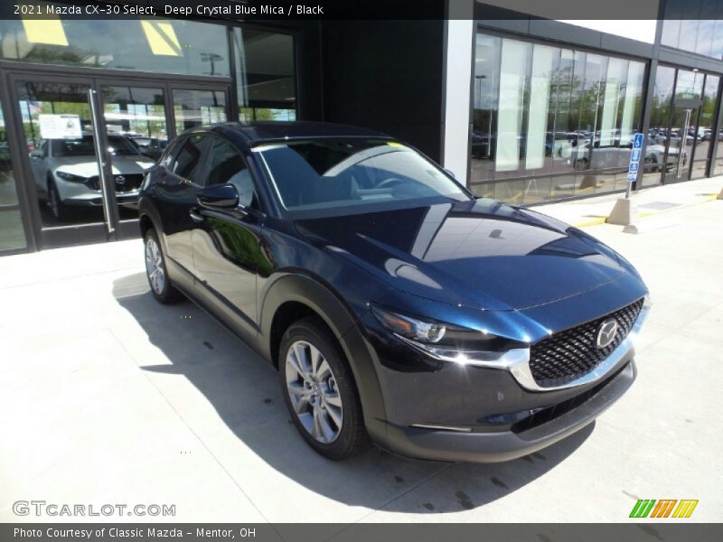 Deep Crystal Blue Mica / Black 2021 Mazda CX-30 Select