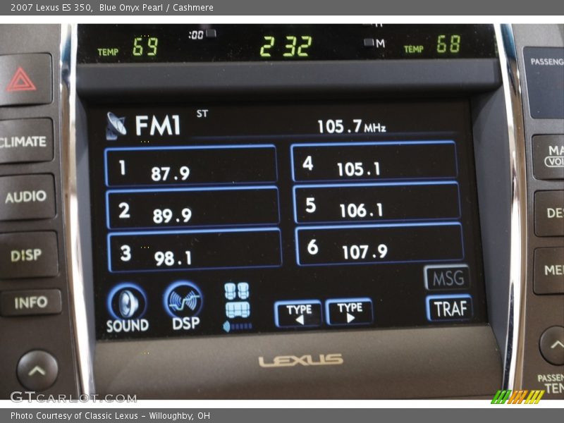 Blue Onyx Pearl / Cashmere 2007 Lexus ES 350